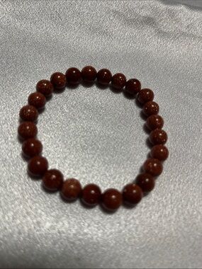 Brown Beaded Stretch Bracelet